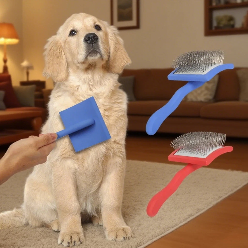 Pet Grooming Hair Remover Brush Manual Household Beauty Hairbrush Long Handle Professional Reusable Pet Grooming Supplies